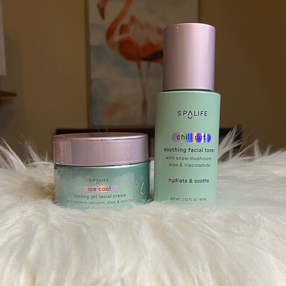 SpaLife Chill Out Soothing Facial Toner and Ice Cool Gel Facial Cream